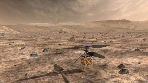 Helicopter drones on Mars