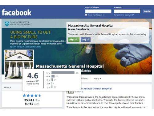 Hospital ratings on social media appear to reflect quality of care