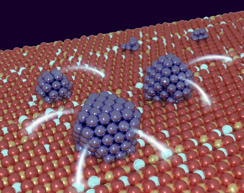 How nanoparticles give electrons away