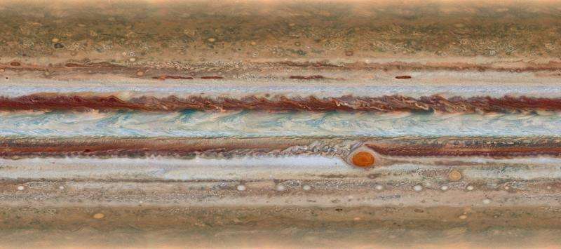 Hubble's planetary portrait captures changes in Jupiter's Great Red Spot