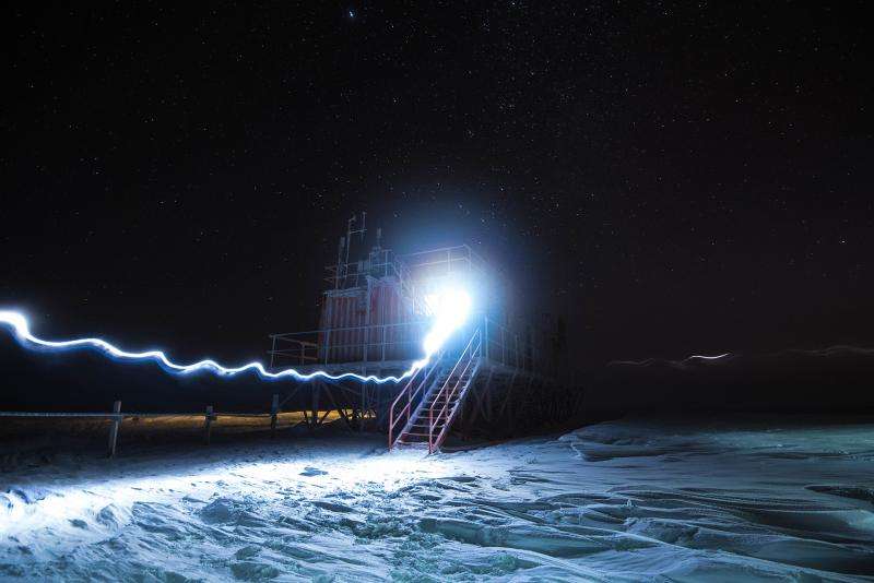 Image Concordia Antarctic research station in winter