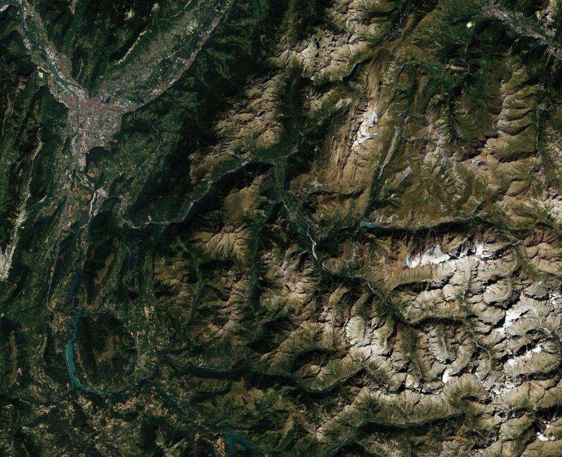 Image: Copernicus Sentinel captures Les Deux Alpes and surroundings