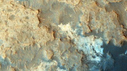 Image: Curiosity trek through 'Pahrump Hills' spotted by Mars Reconnaissance Orbiter