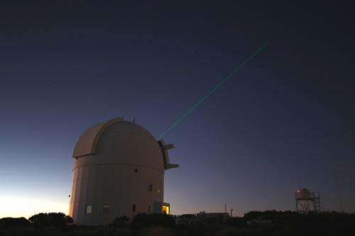 Image: ESA's Optical Ground Station laser tags ISS
