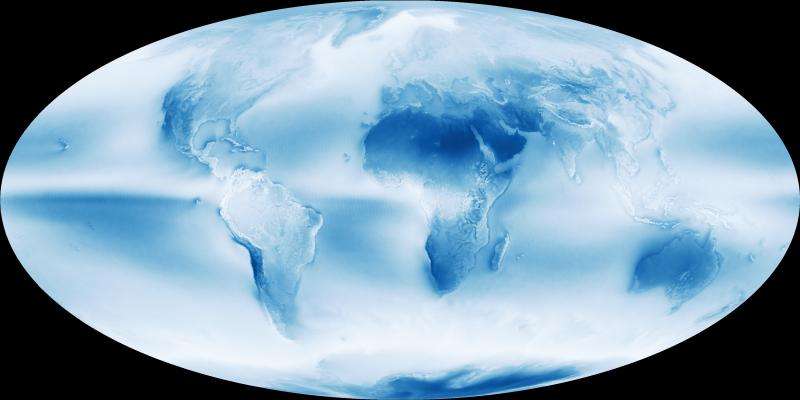 Image: Global cloud fraction map of Earth