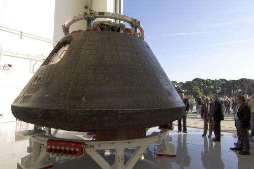 Image: Orion spacecraft in post-mission processing at Kennedy Space Center