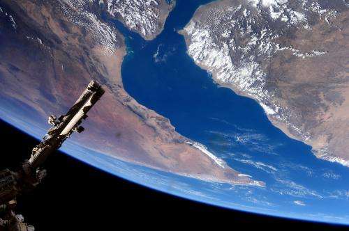 Image: Space station flyover of Gulf of Aden and horn of Africa