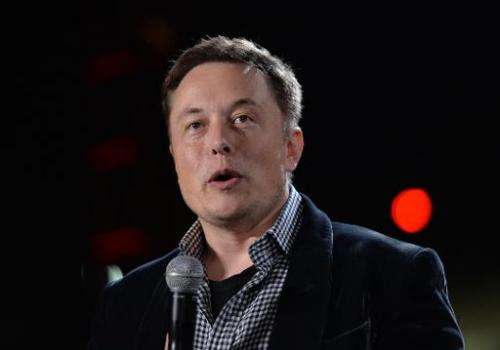 In this October 9, 2014 photo, Tesla founder and chief executive Elon Musk is in Los Angeles