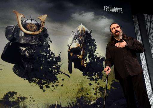 Jason VandenBerghe, creative director of Ubisoft, announces the &quot;For Honor&quot; game during the Ubisoft E3 press conferenc