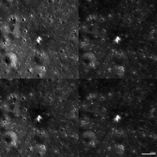 LROC images reveal intricate details of lunar impacts