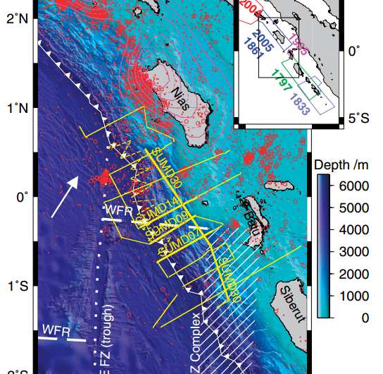 Mapping downgoing plate topography—the 2005 Sumatra earthquake