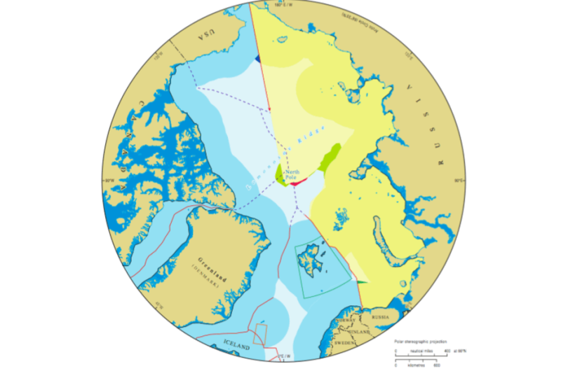 Mapping international claims to the Arctic seabed