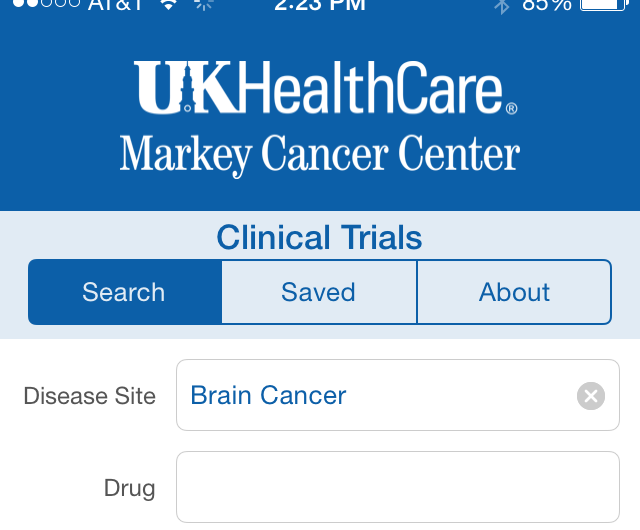 Markey launches app for cancer clinical trials