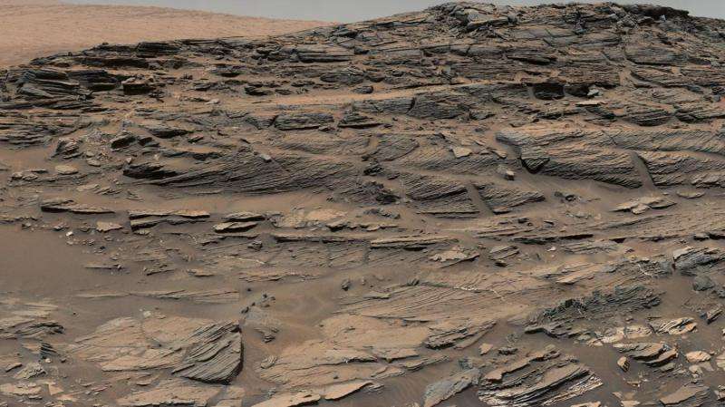 Mars Panorama from Curiosity Shows Petrified Sand Dunes