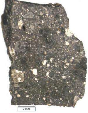 Meteorite may represent 'bulk background' of Mars' battered crust