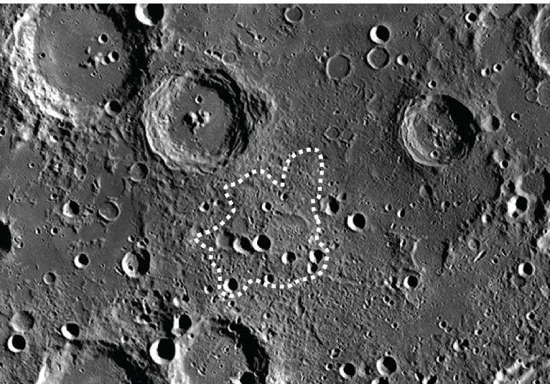 Mound near lunar south pole formed by unique volcanic process