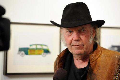 Musician Neil Young attends his opening night reception for &quot;Special Deluxe&quot; Art Exhibition at Robert Berman Gallery o