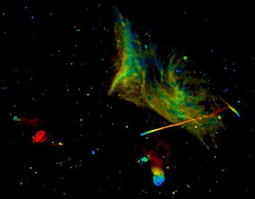 Mysterious phenomena in a gigantic galaxy-cluster collision
