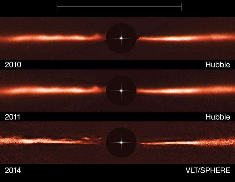 Mysterious ripples found racing through planet-forming disc