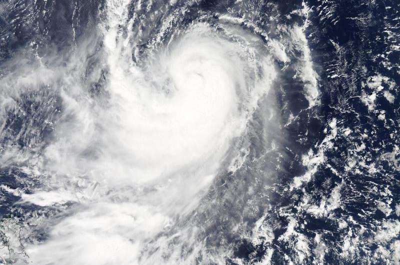 NASA identifies Tropical Storm Dujuan's strongest side