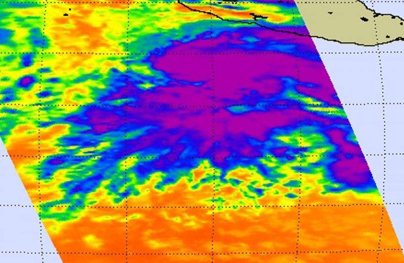 NASA looks at Tropical Storm Blanca's increasing winds, dropping temperatures
