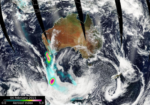 NASA-NOAA's Suomi NPP satellite sees pollution from fires in Southwestern Australia