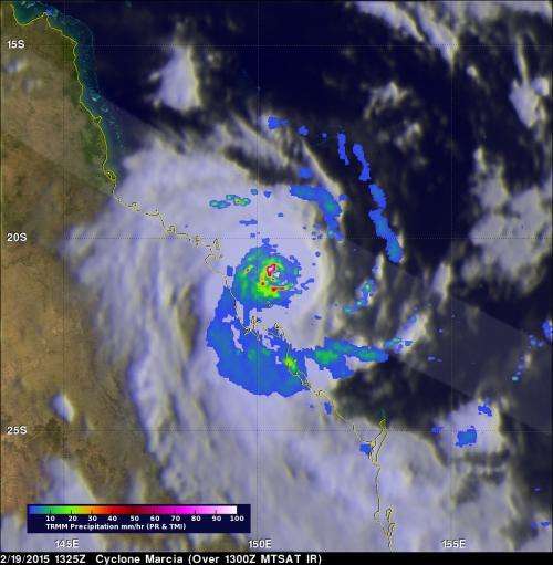 NASA saw heavy rainfall in Tropical Cyclone Marcia