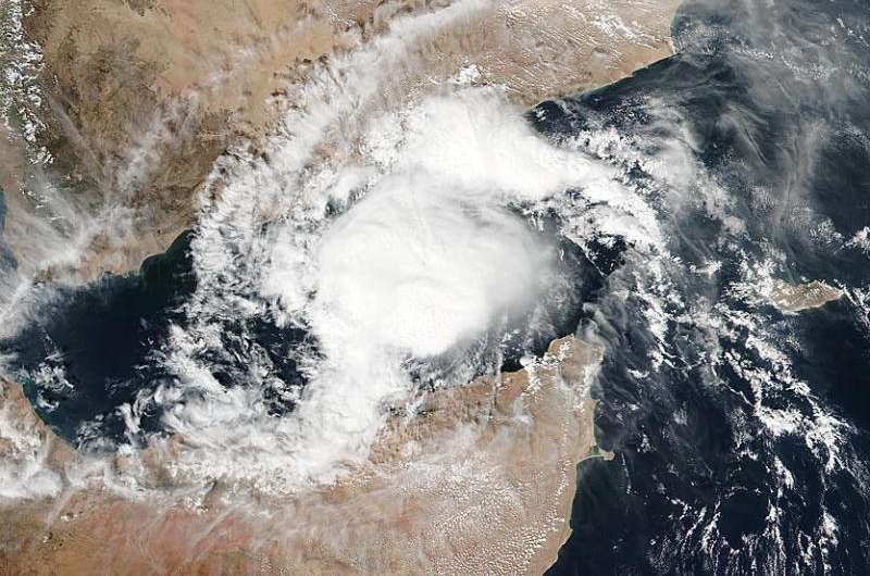 NASA sees an elongated Tropical Cyclone Megh in the Gulf of Aden