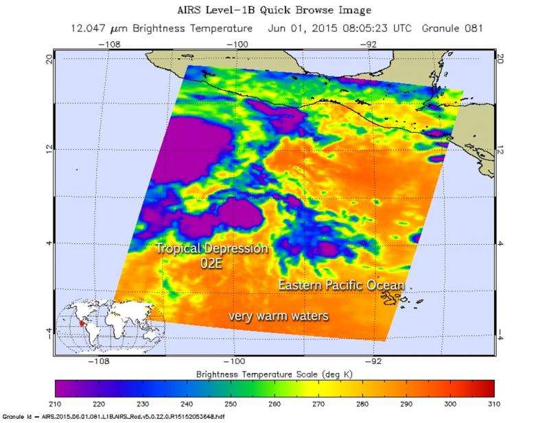 NASA sees birth of second Eastern Pacific tropical depression