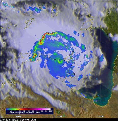NASA sees heavy rain in Tropical Cyclone Lam