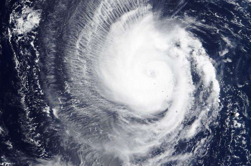 NASA sees Marianas Islands at 5 o'clock within Typhoon Krovanh