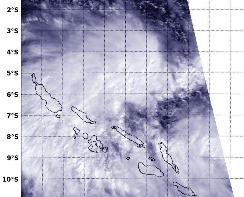 NASA sees new depression forms near Solomon Islands
