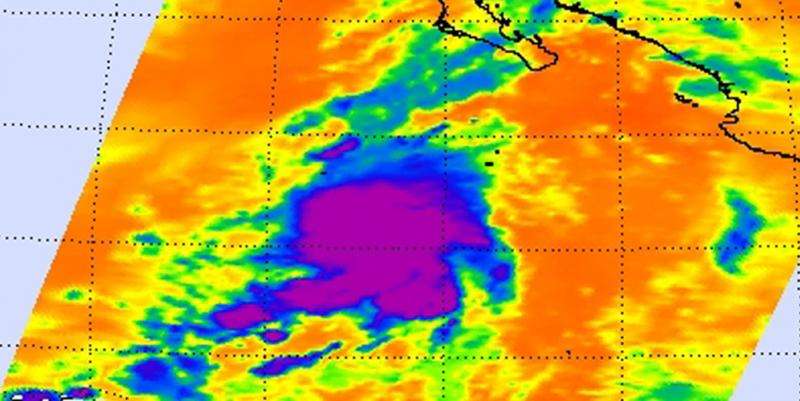 NASA sees shapeless Tropical Depression 14E