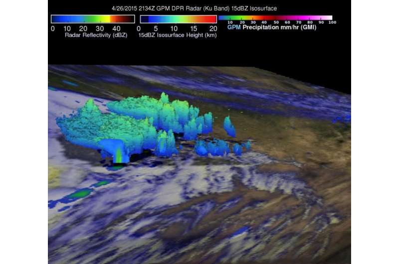 NASA sees weekend Texas severe storms in 3-D
