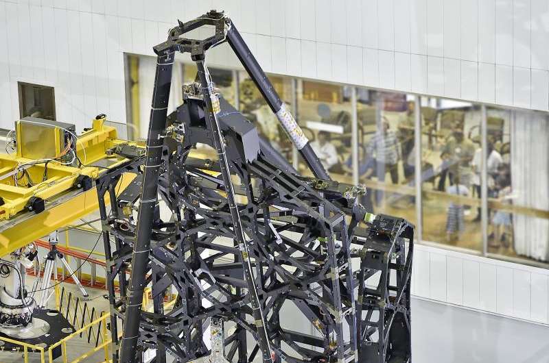NASA's James Webb Space Telescope structure stands tall