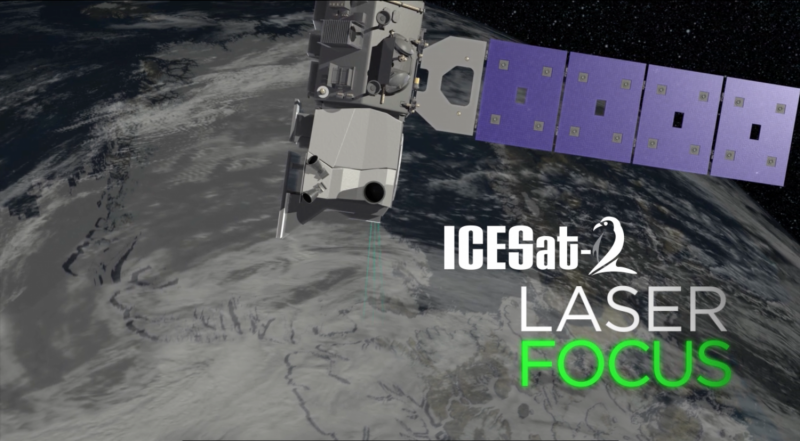 NASA tests ICESat-2's laser aim