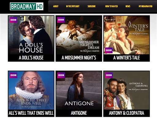 New online site BroadwayHD offers to stream live theater