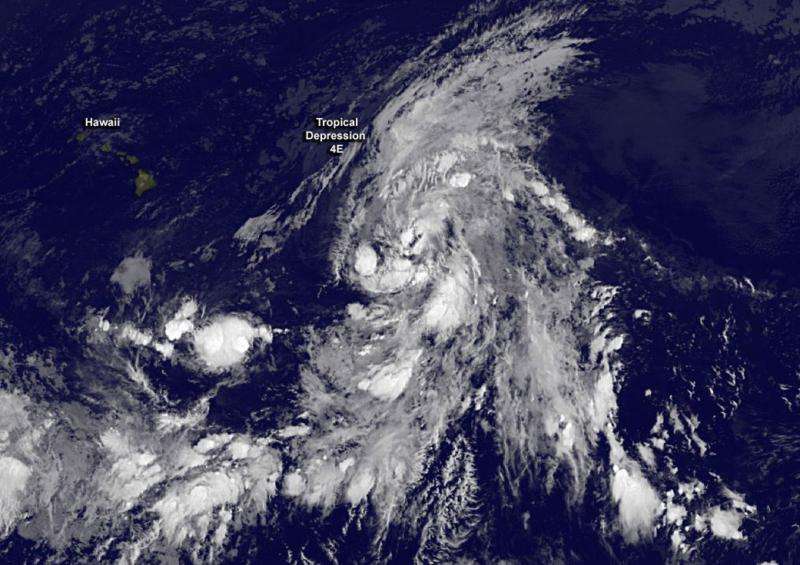 New tropical depression forms and moves into central Pacific Ocean