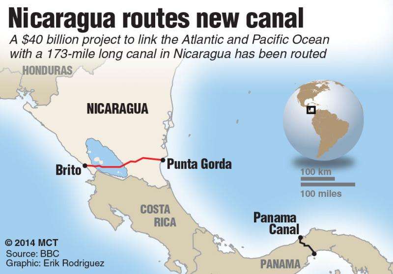 Nicaragua routes new canal