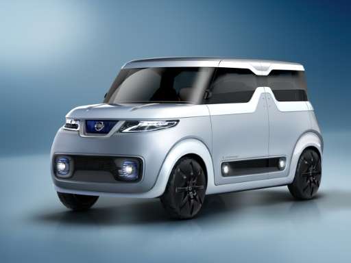 Nissan's concept vehicle 'TEATRO for DAYZ', pictured in Tokyo