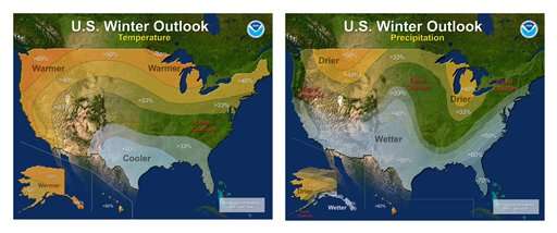 NOAA: Thanks to El Nino, the US looks pretty wet this winter