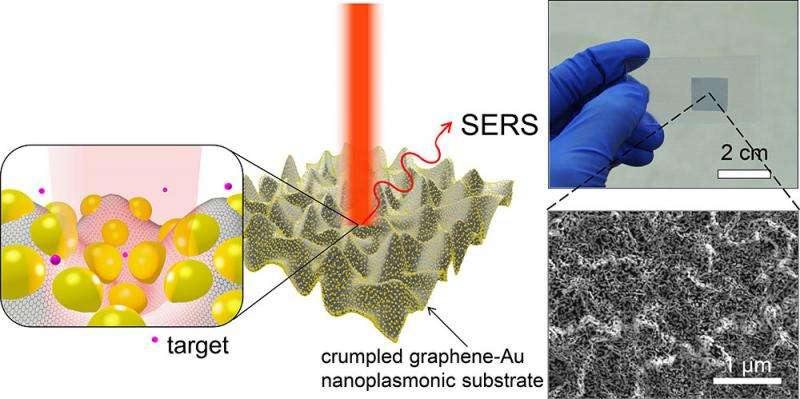 Novel 'crumpling' of hybrid nanostructures increases SERS sensitivity