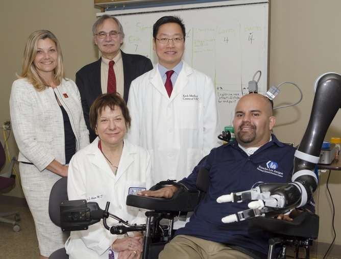 Paralysed patient makes natural movements using robotics and the power of thought