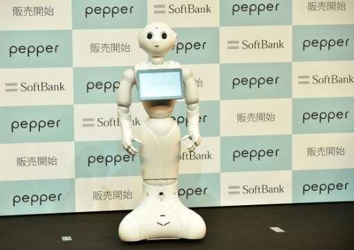 Pepper, the world's first personal robot that can read people's emotions, pictured at a press conference in Urayasu, suburban To