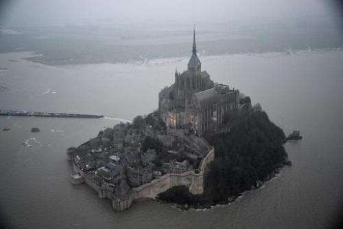 Perched on a rocky island, Mont-Saint-Michel on France's northern coast is exposed to some of Europe's strongest tides