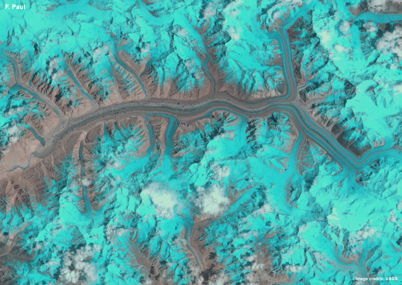 Revealing glacier flow with animated satellite images