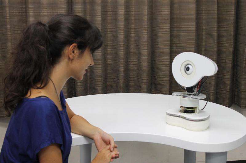 Robot's influent speaking just to get attention from you