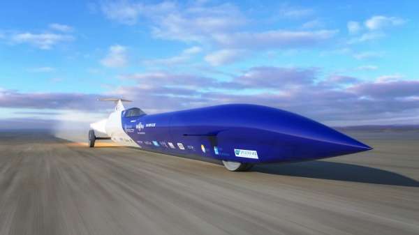 Rocket-powered car steers towards world speed record