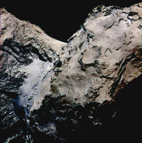 Rosetta: OSIRIS detects hints of ice in the comet’s neck