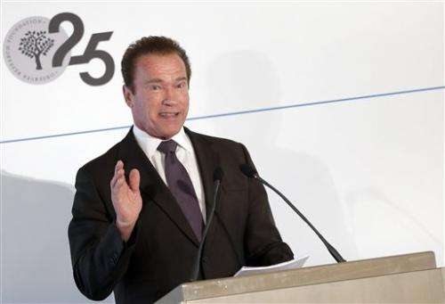 Schwarzenegger calls for more effort to fight climate change